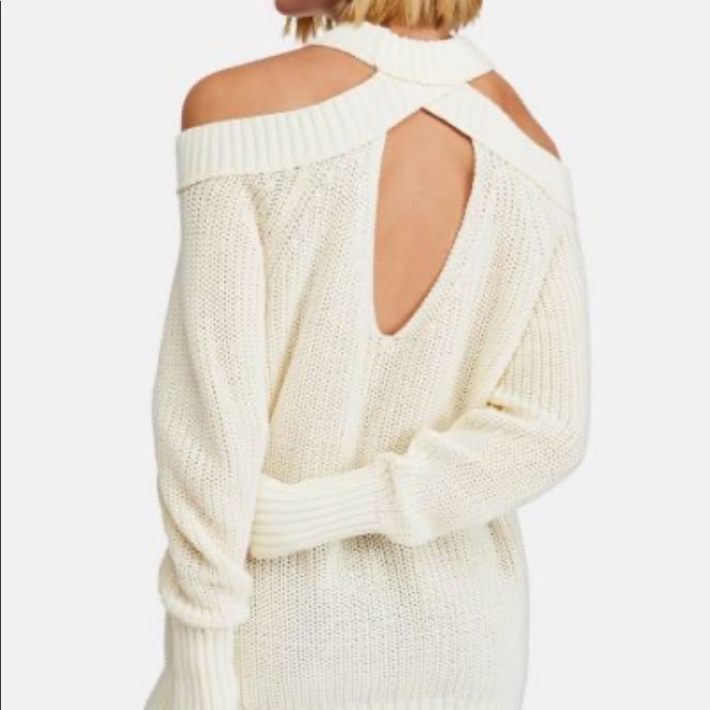 Free people half moon bay pullover sweater ivory